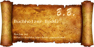 Buchholzer Bodó névjegykártya